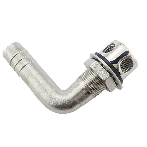 Marine Grade Stainless Steel Boat Fuel Vent - Universal 90° Flush Mount with Gasket (Style1)