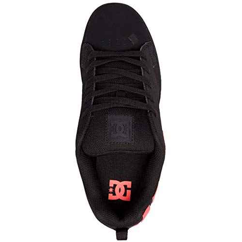 DC womens Court Graffik Skate Shoe, Black/Hot Pink, 9 US