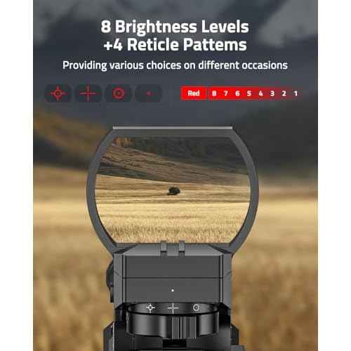 CVLIFE FoxSpook Rechargeable Reflex Sight, 1X28x40mm Red Dot Sight, 4 Adjustable Reticles Red Dot Optics for Picatinny Rail, Red Dot Scope, Paintball Sight Absolute Co-Witness
