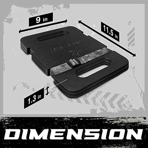 Yes4All Attachable Rucking Weight for Backpack, Cast Iron Training Weight Plate with Quick-Attach Strap Slots, Ergonomic Rounded Handle for Weighted Walking, Hiking, Rucking