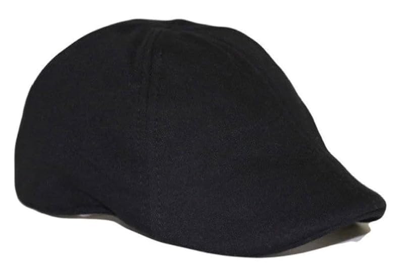 Boston Scally Co. The Dubliner 6 Panel Flat Cap - Black, X-Large (Variation: Black+X-Large)