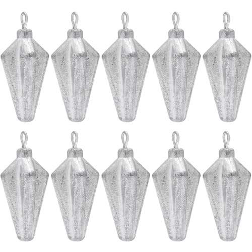 Fishing Pyramid Weights Rhombus Lead Sinkers 1oz 10pcs - Suitable for Saltwater & Freshwater