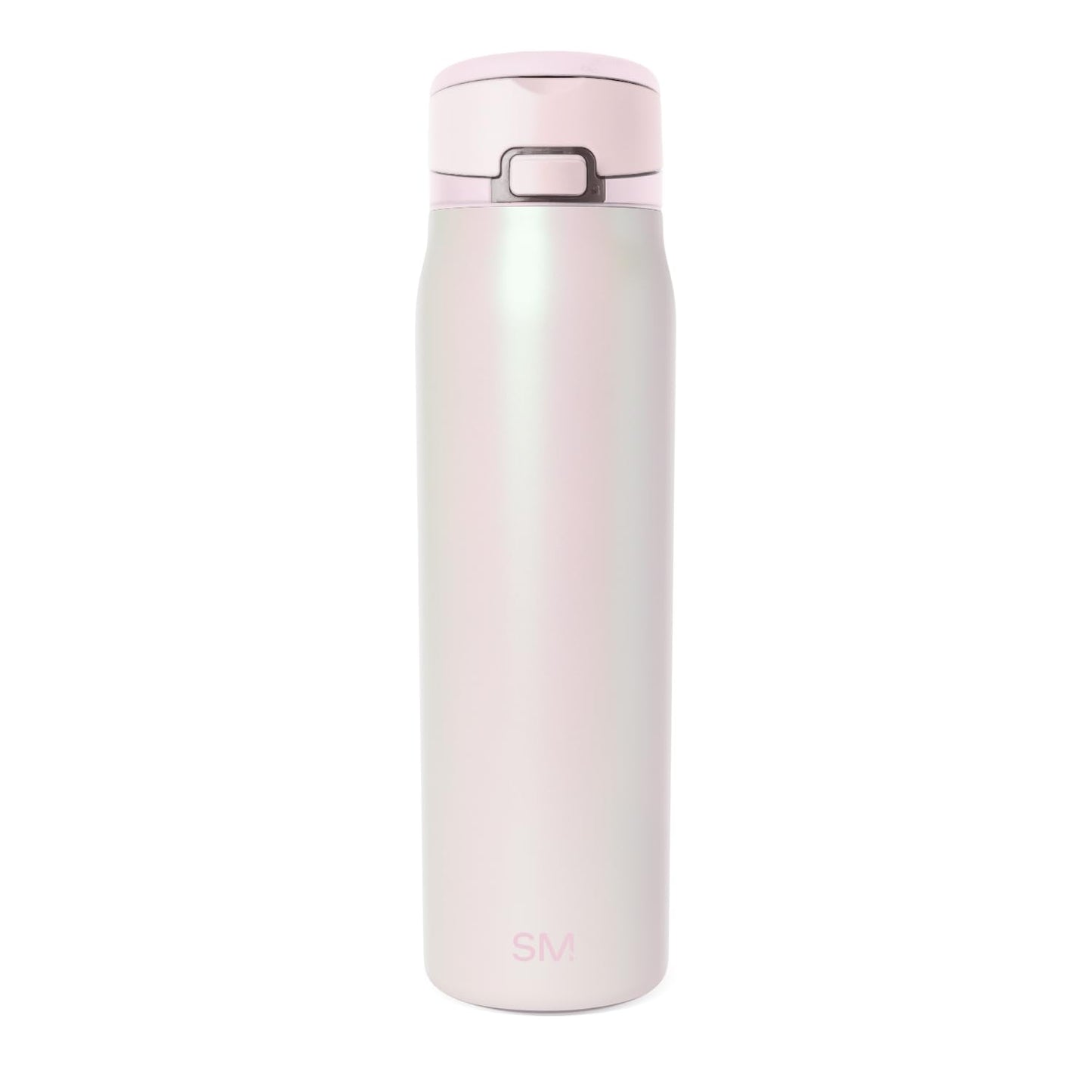 Simple Modern Mesa Loop Water Bottle with Covered Straw and Handle | 30oz Cup Holder Friendly Insulated Stainless Steel Bottles for Travel, Sports and School | Coconut Pearl