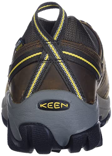 KEEN Men's Targhee 2 Low Height Waterproof Hiking Shoes, Cascade Brown/Golden Yellow, 12 Wide