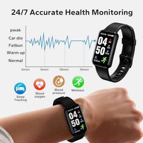 Fitness Smart Trackers with 24/7 Health Monitoring,Heart Rate Sleep Blood Pressure Oxygen Monitor/Calorie Steps Counter Pedometer Activity Tracker/Smart Notifications for Men Women