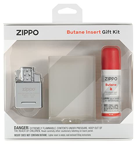 Zippo Butane Insert Gift Set - Double Torch, Refillable, Fits All Classic Cases