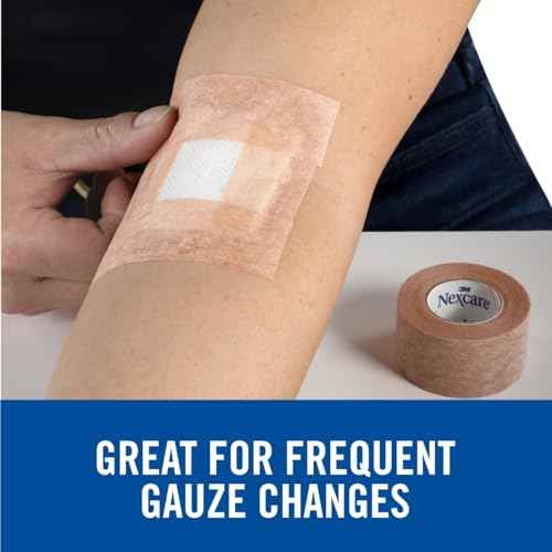 Nexcare Gentle Paper Tan Skin Tape, 1 in x 10 yd, Non-Irritating, Discreet Look, Great for Frequent Gauze Changes, Gentle on Sensitive Skin, Dermatologist-Tested, Hypoallergenic Tape, 6 Rolls