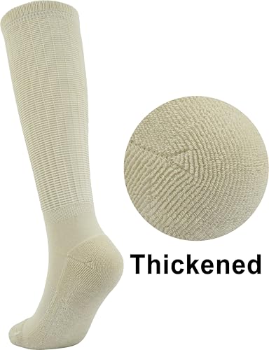 Pilates Socks with Grips for Women - Yoga Slouch Scrunch Socks, 5-11, Beige & Coffee Brown