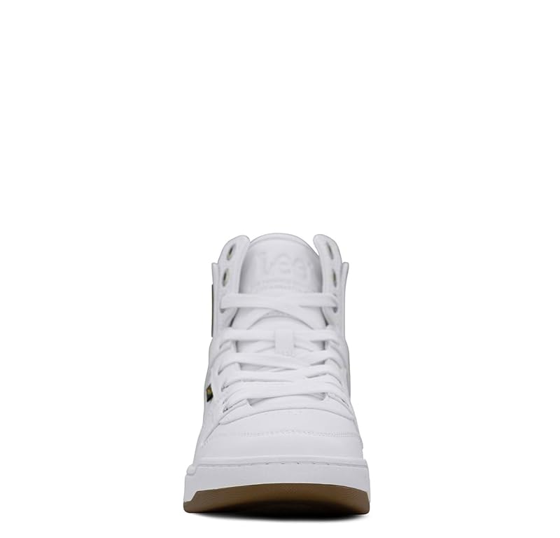 Lee Men’s Daybreaker Hi Retro Court Sneaker White Mono/Gum