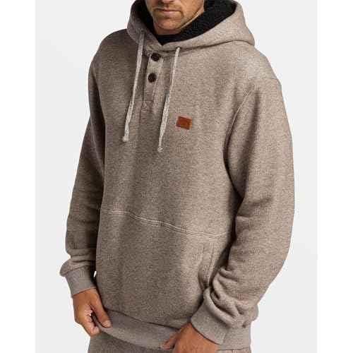 Billabong mens Hudson Pullover Fleece Double Button Sweatshirt