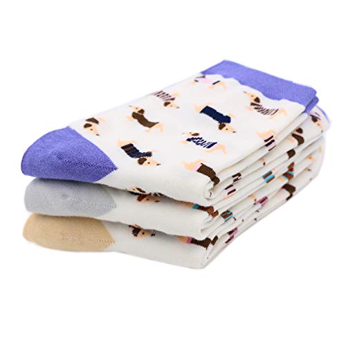 Women's Cute Dachshund Dog Socks Casual Crew Socks Gift for Women