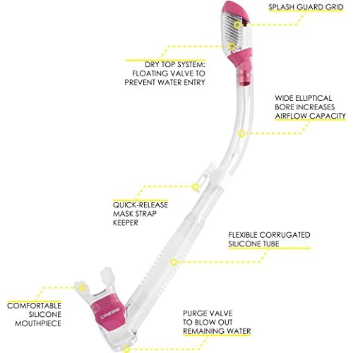 Cressi Adult Snorkel Kit- Lightweight Mask & Snorkel Combo for Snorkeling- Focus & Supernova Dry - Designed in Italy