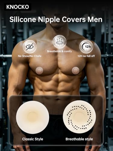 4 Pairs Waterproof Silicone Nipple Covers for Men - Reusable Anti-Chafing, Invisible Under Shirts - Size 1 Inch