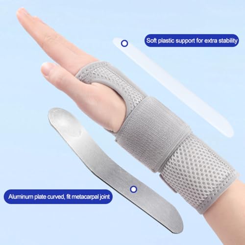 Carpal Tunnel Wrist Brace Night Support Left or Right Hand - Medium Black - iStabo