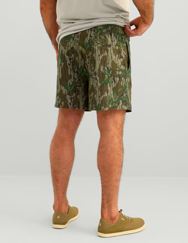 Nomad Men's Hobcaw Performance Camo Hunting Shorts XL Mossy Oak Greenleaf