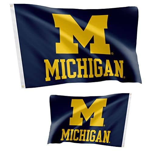 University of Michigan Flag - 3x5 Ft Double-Sided Outdoor Banner