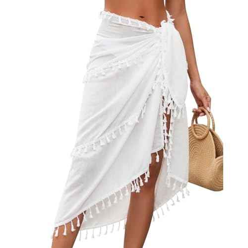 Eicolorte Sarong Cover Up Womens Beach Cover Up Bikini Bathing Suit Swimsuit Swimwear Coverup Sarong Pareo Wraps for Women
