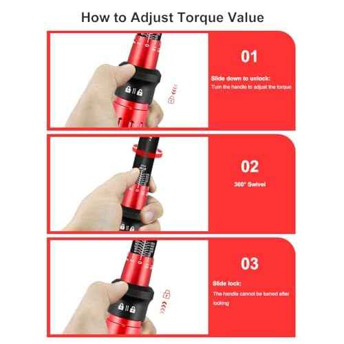 ATsafepro Inch Pound Torque Wrench-20-240 in.lb/2.3-27.1 Nm,1/4 Torque Wrench for Bike, Bicycle Maintenance,14-Piece Bike Torque Wrench Set,1/4 inch torque wrench-Dual Range Scales and Dual-Direction