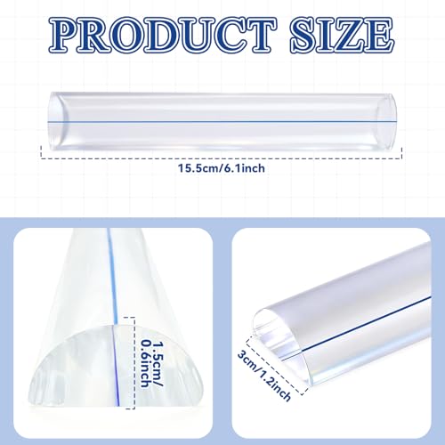 Magnifying Ruler Set for Reading & Crafts - 6 Inch Blue Guide Line Magnifiers