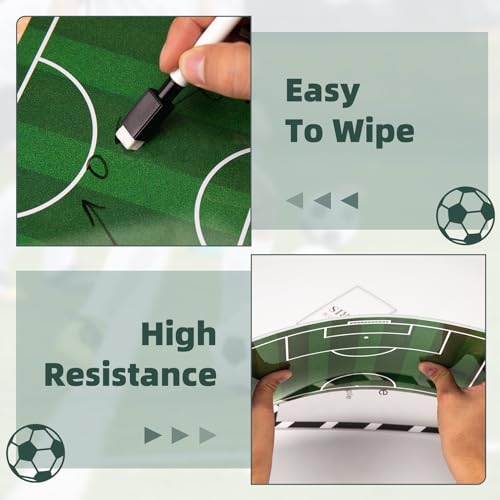 Soccer Coaching Clipboard Double-Sided Dry Erase Tactical Board - WISYOK