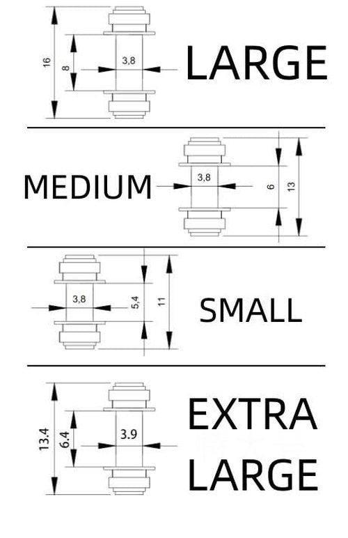 Echeson 1SET Stainless Axis Lock Screw Replacement Fits for Griptilian 551 710 940 535 555(Black,X-Large)