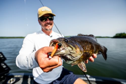 CrushCity Ned BLT Soft Plastic Finesse Worm for Ned & Mushroom Jig Heads - Watermelon Red 3"