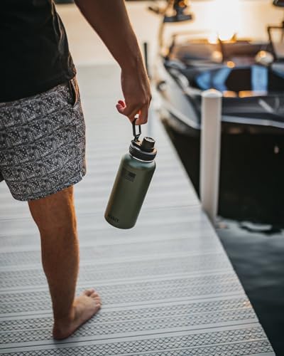 Green Patriotic Water Bottle 32 oz Stainless Steel Double Wall Insulated
