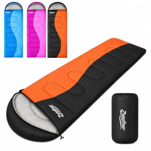 3-Season Lightweight Waterproof Sleeping Bag for Adults - Compact & Portable for Camping & Hiking