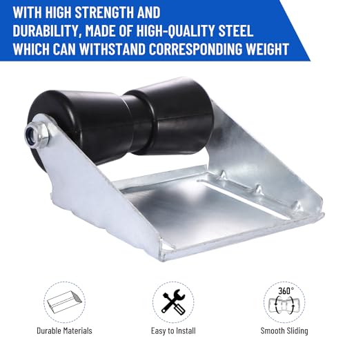 8-Inch Boat Trailer Rollers with Brackets Keel Assembly Kit