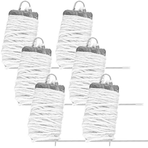 6 Pack 30ft Weighted Crab Lines with Lead Weights for Crabbing - Perfect for All Ages