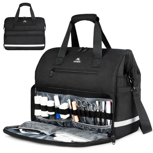 Large Medical Bag for Nurses and Doctors with Multi-Compartment Organizer