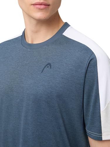 Men's Play Tech T-Shirt Medium Navy - Lightweight Moisture-Wicking Tennis Top
