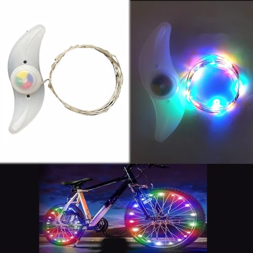 Colorful LED Bike Wheel Lights - 4 Pack Waterproof Bicycle Wheel Decorations