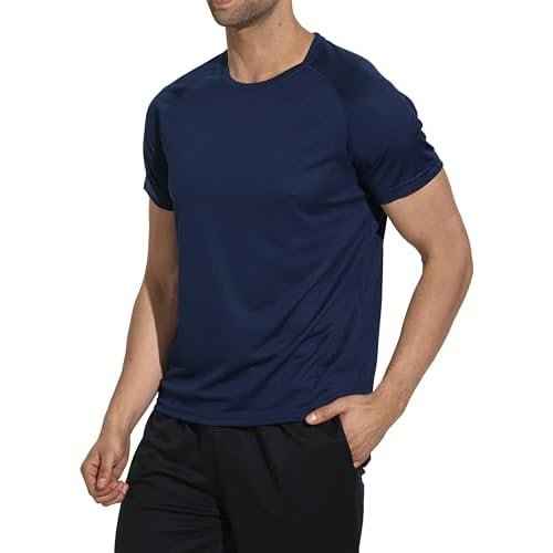 3&5 Pack Mens Athletic Shirts Performance Dry Fit Workout Gym Running Short Sleeve T-Shirt Moisture Wicking