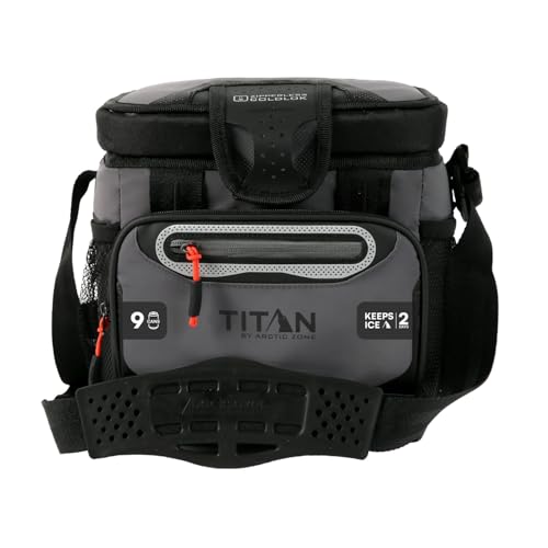 Titan Zipperless HardBody Cooler 9 Can Sharkskin Gray - Keeps Ice 2 Days