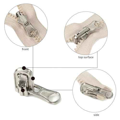 Universal Zipper Repair Kit - 3-Size Double-Sided Zippers Slider Replacement with Zipper Pull for Jackets, Luggage, Backpacks & Outdoor Gear | No-Sew Installation