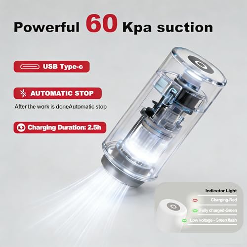 3-Pack Compact Handheld Vacuum Sealer with 3 Glass Containers - Food Saver Kit
