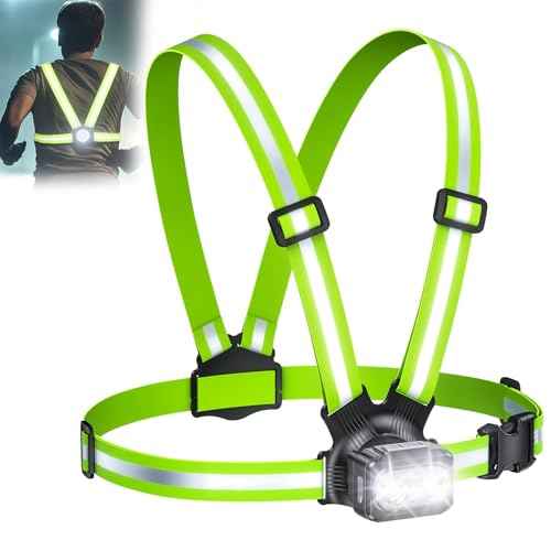 500LM High-Visibility Running Lights for Runners, Adjustable 45¡Æ Beam, 360¡Æ Reflective Straps & IPX4 Waterproof Running Light for Night Walking/Cycling/Jogging, 3.5-20Hrs Runtime