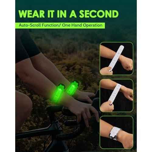 2025 New-Shaped Rechargeable LED Armband 2-Pack, High Visibility Reflective Running Gear for Night Safety, 5 Colors & 3 Modes Light Up Armbands for Night Walking, Cycling, Gift for Women Men