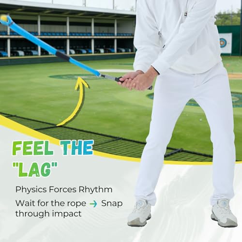 Golf Rope Swing Trainer Black RH - Improve Speed Tempo & Flexibility
