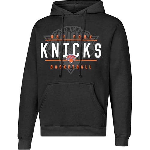 Men's NBA Hoodie Sweatshirt - Black, Large, Super Soft, Official Team Logo – Knicks Variation