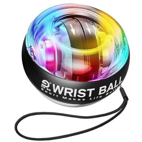 Wrist Trainer Ball Auto-Start Gyroscopic Forearm Exerciser Gyro Ball for Strengthen Arms, Fingers, Bones and Muscles