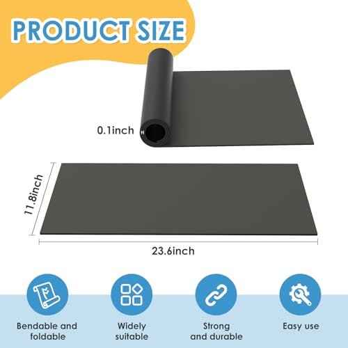 2PCS Exercise Bike Mat, Non-Slip Exercise Bike Mat for Floor for Rowing Machine and Stationary Spin Bike