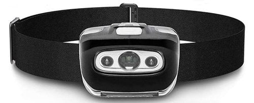 Headlamp for Men Women, Adjustable Head Lamps with 7 Light Modes and Pivotable Head, Waterproof Lightweight White & Red LED Light for Outdoor Fishing Camping Running Cycling, Battery Powered, Black