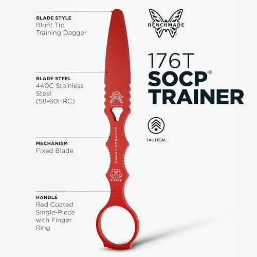 Benchmade - SOCP 176T Tactical Training Dagger with Red 400C Handle (176T)