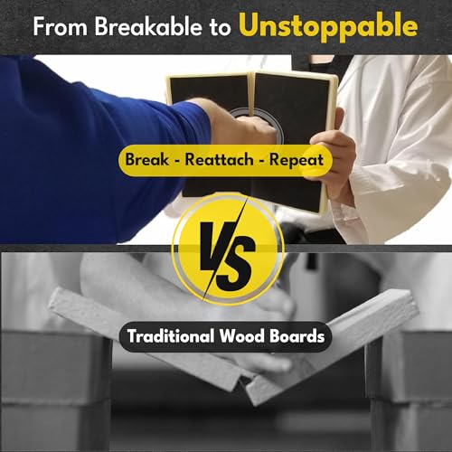 Rebreakable Martial Arts Breaking Board Yellow Level 1 for Kids & Adults