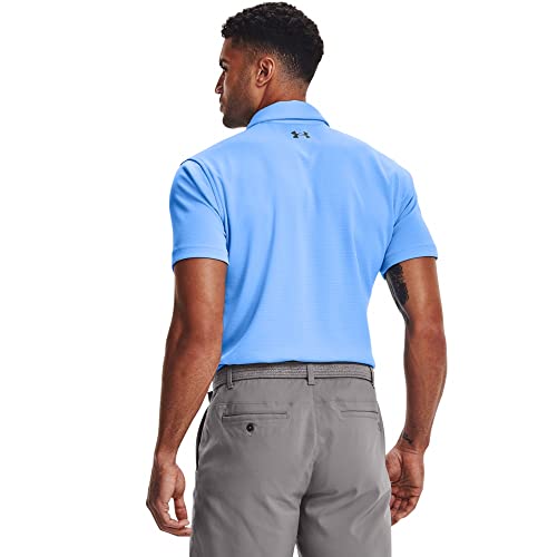 Under Armour Men's Tech Golf Polo - Medium Carolina Blue / Pitch Gray