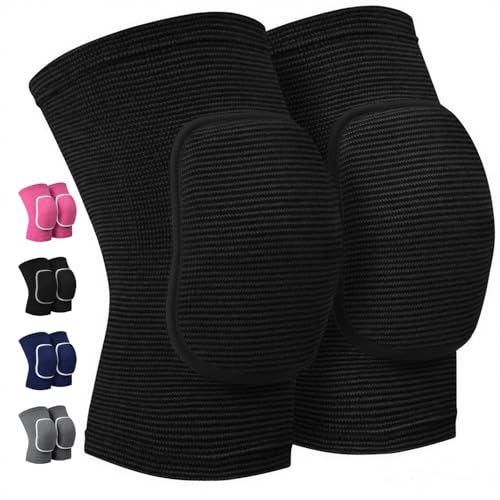 RYBTB Breathable Volleyball Knee Pads for Dancers Men Women Kids - Black / Medium