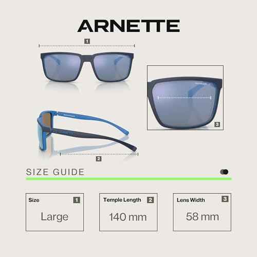 ARNETTE Stripe AN4251 Square Sunglasses for Men +BUNDLE with ACCESSORY EYEWEAR KIT
