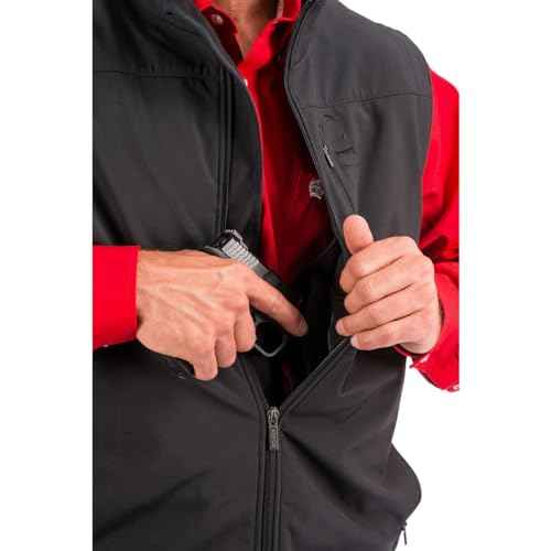 Cinch mens Bonded Softshell Vest With Concealed Carry PocketsFleece Vest